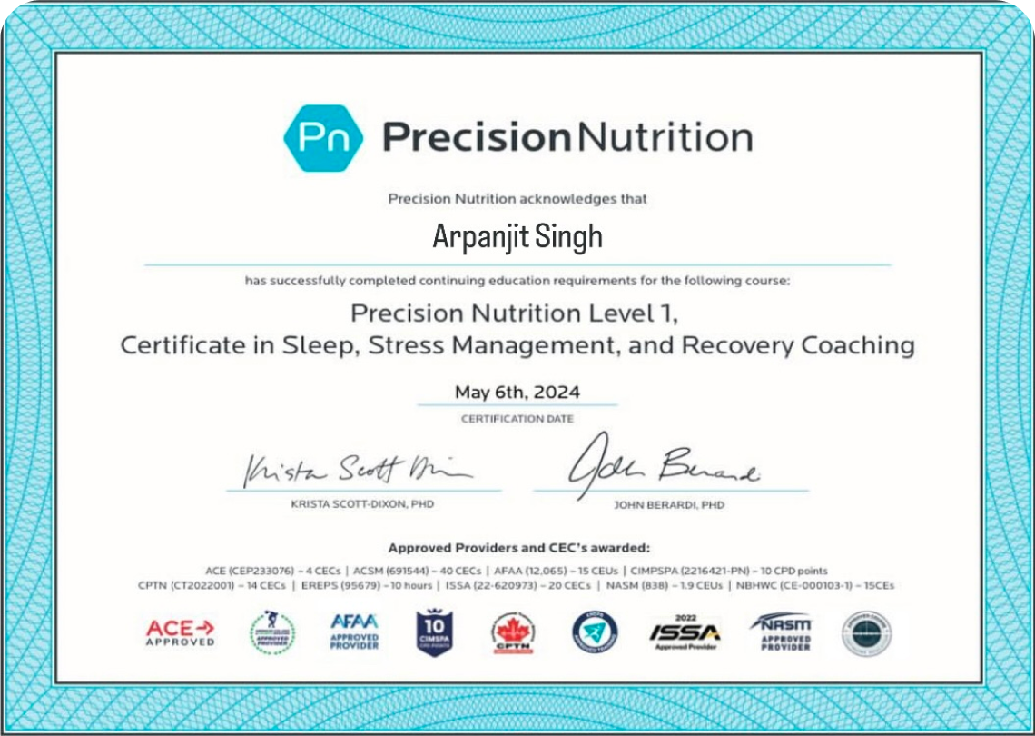 Certificate in sleep stress management and recovery coaching certification